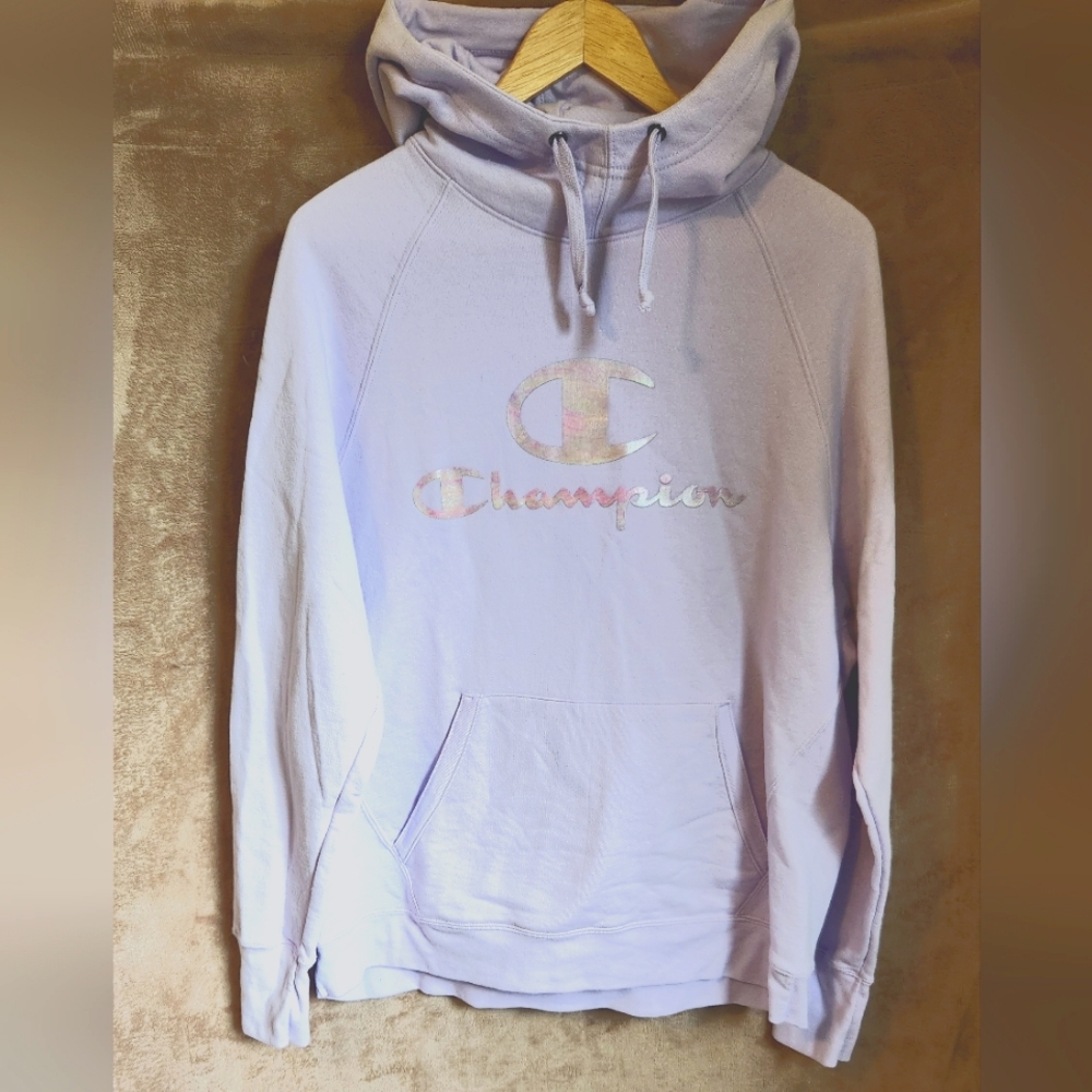 Women's XL Champion Hoodie with Iridescent Logo